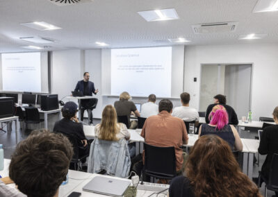 GIS lab with lecturer and students